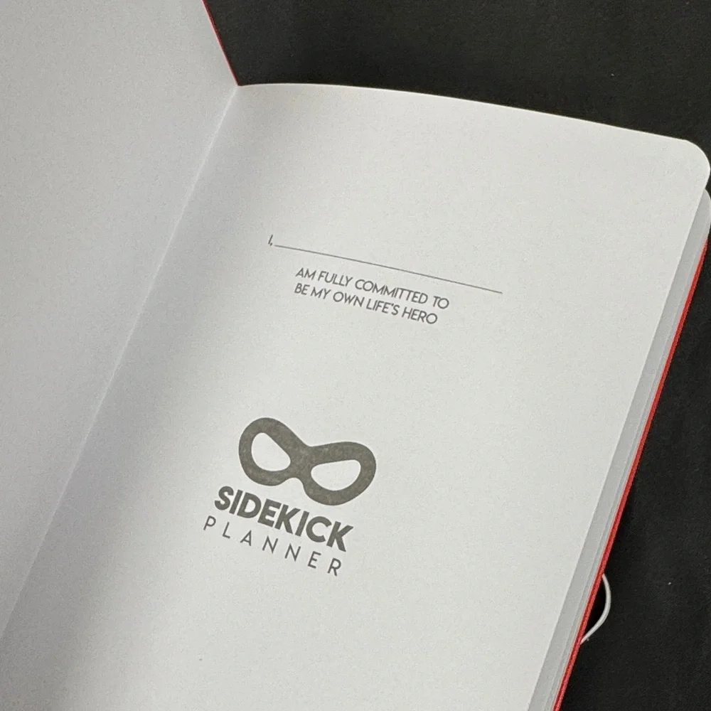 Red Sidekick Planner non dated planning reflect & improve positive psychology